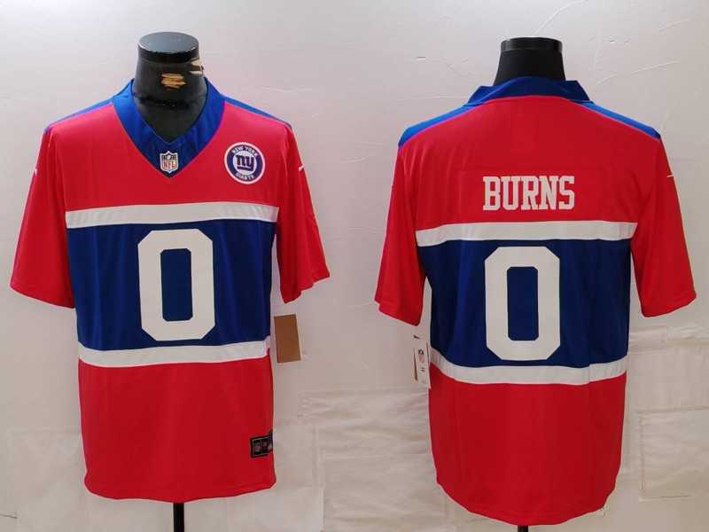 Mens New York Giants #0 Brian Burns Limited Red Alternate FUSE Team Patch Vapor Jersey->new york giants->NFL Jersey
